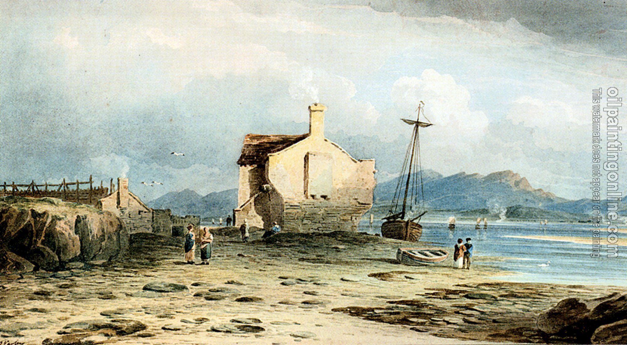 John Varley - Tegwin Ferry With Snowdon In The Distance From Near Harlech North Wales